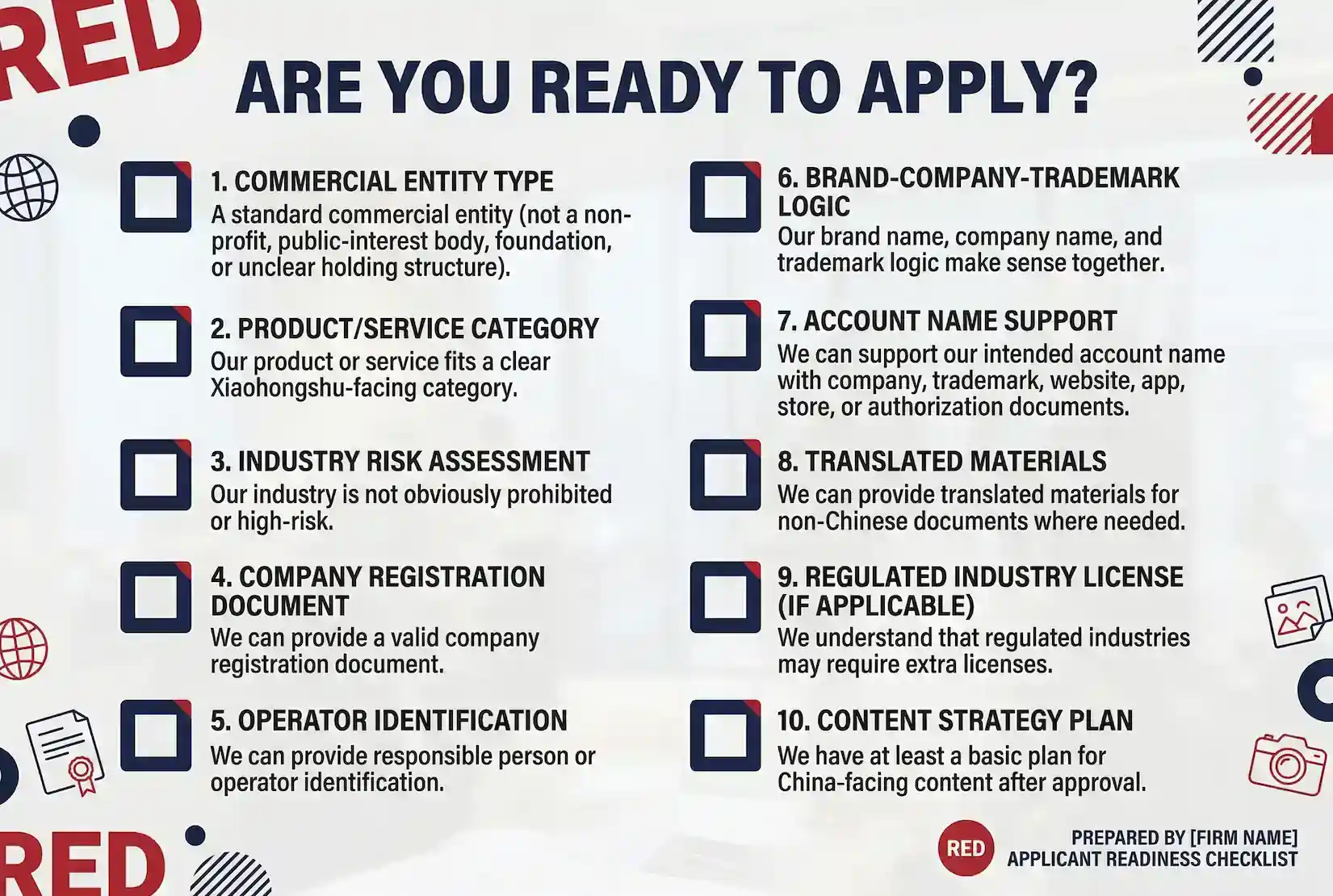 Xiaohongshu business account readiness for overseas brands